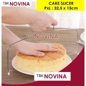 [ 1 PCS ] CAKE SLICER / Pemotong Kue Adjustable Wire Cake Cutter Slicer Leveler / Pemotong Kue Slicer Cake bolu