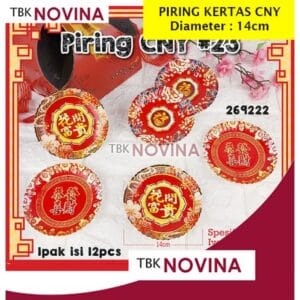 [12PCS] PIRING KERTAS IMLEK / PIRING KUE CHINESE NEW YEAR / PIRING SINCIA