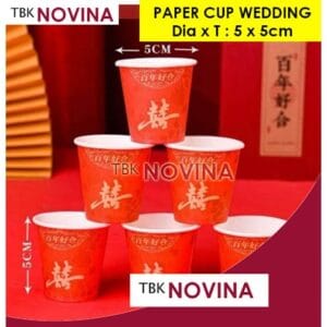 Paper Cup Pernikahan Sangjit Phangtei Gelas Mini / Cup kertas Teh Pai / Acara Minum Teh