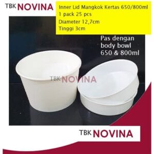 [25 PCS] INNER TRAY PAPER BOWL 650ml & 800ml