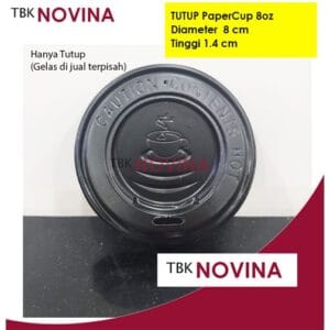 [ 1 DUS ] Tutup paper cup 8 oz Pack 50pcs x 20 pack hanya lid gelas kertas kopi 8oz tahan panas 240ml Coffee Tea