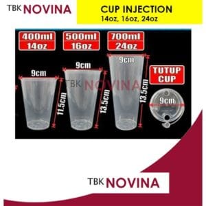 [ 25pcs ] CUP INJECTION / GELAS INJEKSI 14oz 400ml