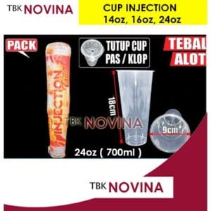 [ 25pcs ] CUP INJECTION / GELAS INJEKSI 24oz 700ml