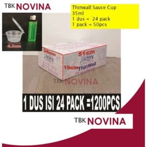 [DUS] Thinwall Cup 35ml Plastik Tempat Sauce Saus Saos Container Sambal Sambel Slime