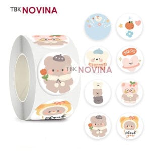 [KODE 179] STIKER THANK YOU CUTE/ STIKER LABEL SEGEL 2.5cm