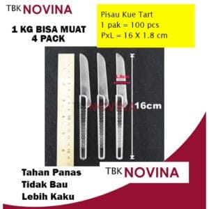 [100PCS] Pisau plastik brownies pisau kue panjang  cake tart roti makan buah bening murah