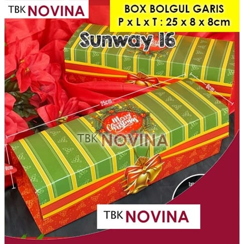 KOTAK KUE NATAL/ BOX CAKE BOLU GULUNG MERRY CHRISTMAS / BOX BROWNIES KUE NATAL