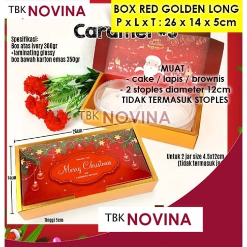 KOTAK KUE NATAL/ BOX CAKE BOLU GULUNG MERRY CHRISTMAS / BOX BROWNIES KUE NATAL - Image 4