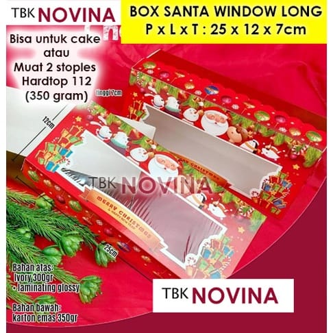 KOTAK KUE NATAL/ BOX CAKE BOLU GULUNG MERRY CHRISTMAS / BOX BROWNIES KUE NATAL - Image 5