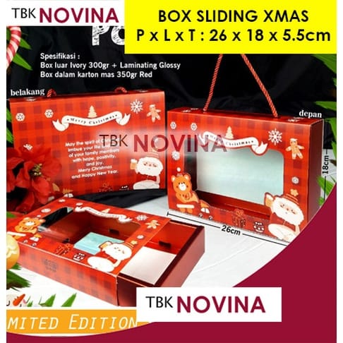 KOTAK KUE NATAL/ BOX CAKE BOLU GULUNG MERRY CHRISTMAS / BOX BROWNIES KUE NATAL - Image 6