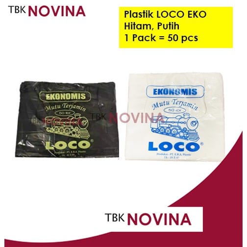 PLASTIK LOCO HITAM PUTIH EKO SIZE 28x48 cm