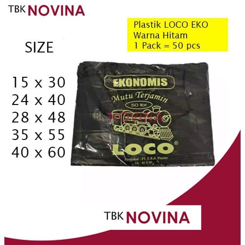 PLASTIK LOCO HITAM PUTIH EKO SIZE 28x48 cm - Image 2