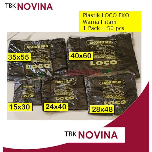 PLASTIK LOCO HITAM PUTIH EKO SIZE 28x48 cm - Image 3