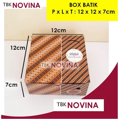 KOTAK SNACK BATIK / BOX NASI SNACK / DUS BOLU KUE GORENGAN BATIK - Image 2