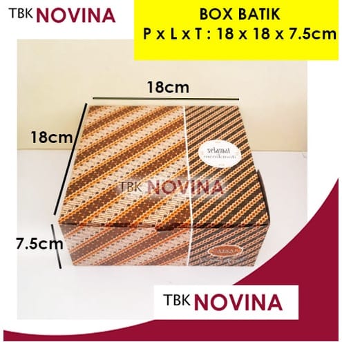 KOTAK SNACK BATIK / BOX NASI SNACK / DUS BOLU KUE GORENGAN BATIK - Image 3