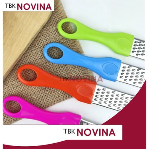 Parutan Keju Stainless Steel Panjang dengan Gagang Plastik Warna - Image 3