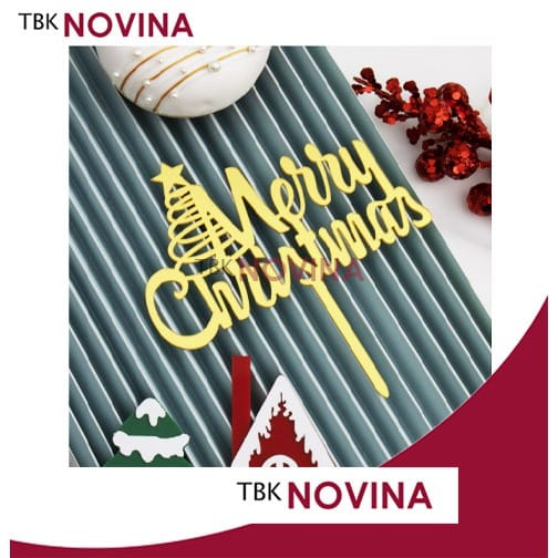 Topper Tulisan Merry Christmas / Topper Natal / Toper Natal