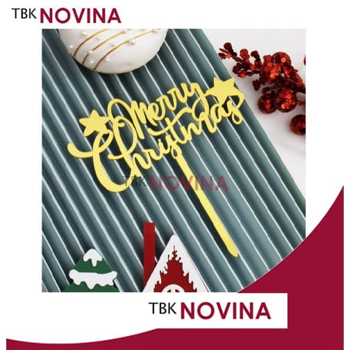 Topper Tulisan Merry Christmas / Topper Natal / Toper Natal - Image 2