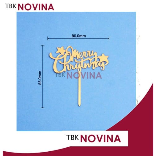 Topper Tulisan Merry Christmas / Topper Natal / Toper Natal - Image 3