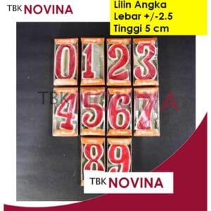 LILIN ANGKA MERAH ULANG TAHUN