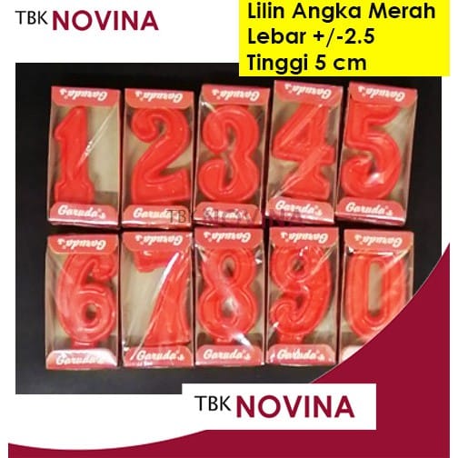 LILIN ANGKA MERAH ULANG TAHUN - Image 2