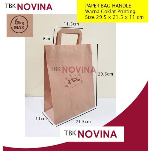 PAPER BAG COKLAT / TAS KANTONG KERTAS / GROCERY BAG PRINTING GRADE - Image 3