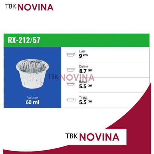 RX-212 ALUMINIUM FOIL KOTAK WADAH CUP ZUPPA SOUP ROTI CAKE PAI MACARONI SPAGHETI LASAGNA PASTEL TUTUP - Image 3