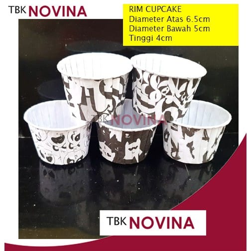 KERTAS CUPCAKE CUPCASE BLACK & WHITE / KERTAS ALAS MUFFIN MUFIN BOLU / RIM CUPCAKE - Image 2