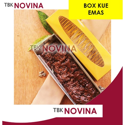 KOTAK KUE EMAS PANJANG / BOX CAKE KUE TART GOLD / BOX KUE ULANG TAHUN