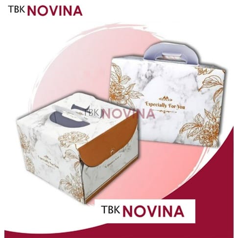 BOX CAKE TINGGI / KOTAK KUE HARDBOARD HANDLE - Image 5
