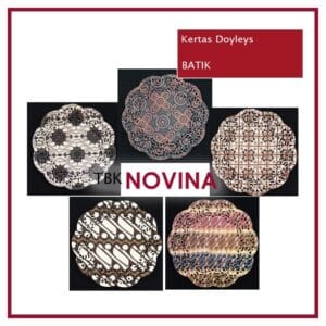 [100 pcs] Kertas Doyleys 6.5" / Kertas Doilies/ doileys BATIK - Alas Toples Kue / Kertas Renda