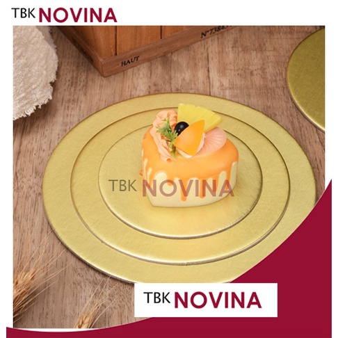 TATAKAN ALAS KUE EMAS POLOS / CAKEBOARD GOLD / CAKE BASE BULAT KOTAK 25cm-32cm POLOS - Image 3