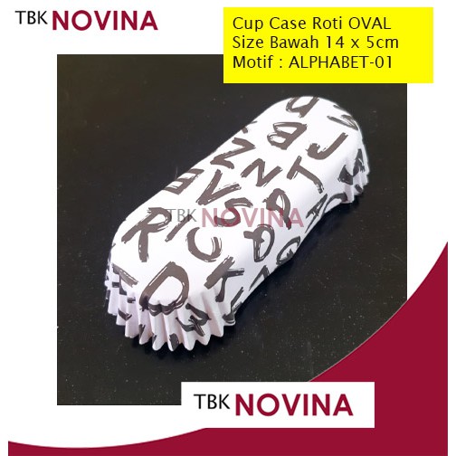 Oval Cup Case Roti / Paper Cup Oval / Kertas Alas Roti Motif BLACK WHITE- Kertas Cup Roti Oval - Image 3