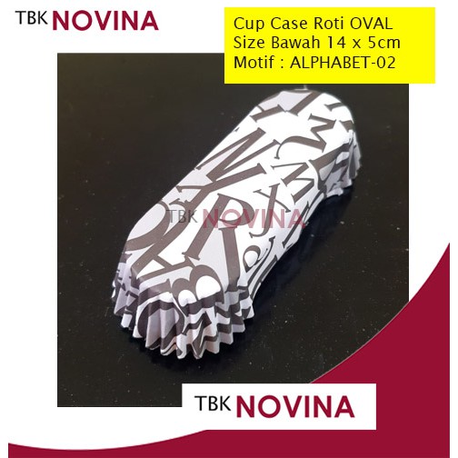 Oval Cup Case Roti / Paper Cup Oval / Kertas Alas Roti Motif BLACK WHITE- Kertas Cup Roti Oval - Image 4