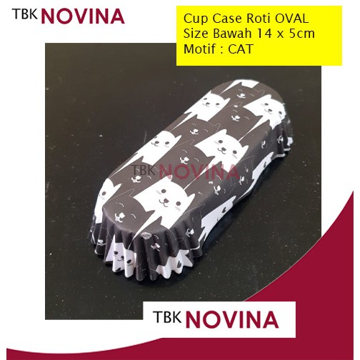 Oval Cup Case Roti / Paper Cup Oval / Kertas Alas Roti Motif BLACK WHITE- Kertas Cup Roti Oval - Image 5