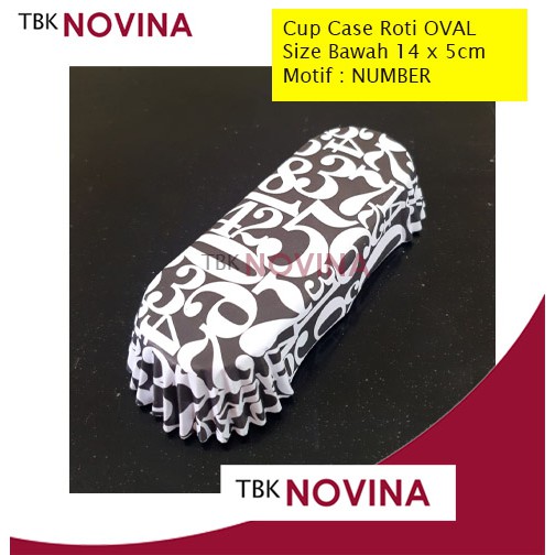 Oval Cup Case Roti / Paper Cup Oval / Kertas Alas Roti Motif BLACK WHITE- Kertas Cup Roti Oval - Image 6