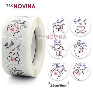 [KODE 178] STIKER ANAK CAT THANK YOU / STIKER KUCING LABEL SEGEL 2.5cm