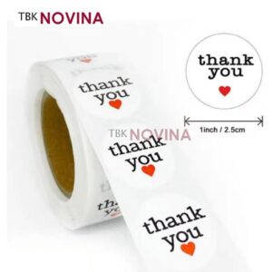 [KODE 94] Stiker Thank You / Label Segel Thank You (10 pcs)