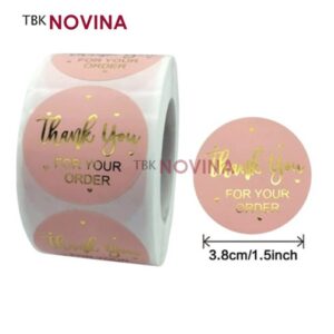 [KODE BIG 07 ] Stiker Thank You / Label Segel Thank You BIG  3.8cm (10 pcs)