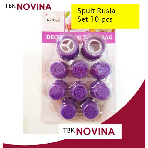 SPUIT RUSIA SET 10PCS DECORATOR ICING BAG - Image 3