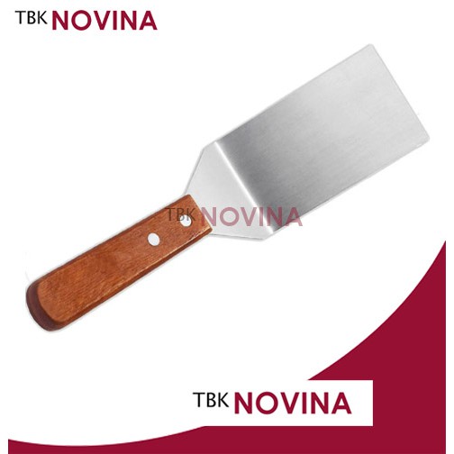 SPATULA STAINLESS PIZZA TURNER TEPANYAKI / STAINLESS STEEL JEPANG KAPE BENGKOK - Image 2