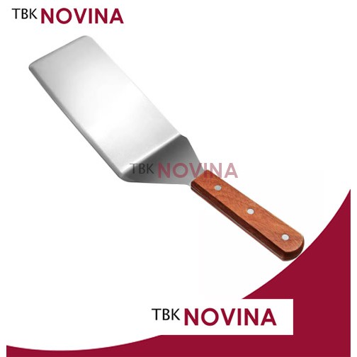 SPATULA STAINLESS PIZZA TURNER TEPANYAKI / STAINLESS STEEL JEPANG KAPE BENGKOK - Image 3