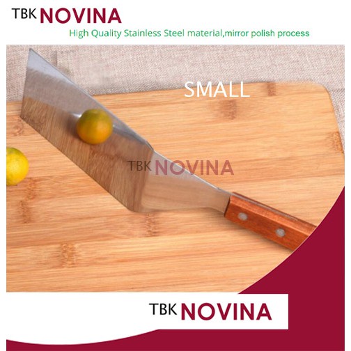 SPATULA STAINLESS PIZZA TURNER TEPANYAKI / STAINLESS STEEL JEPANG KAPE BENGKOK - Image 6