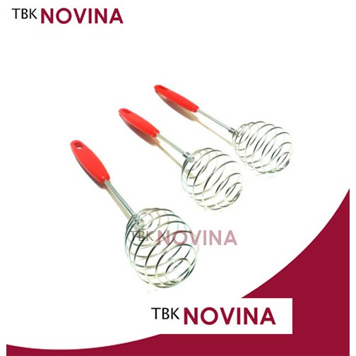 Whisk Kocokan Telur 4 Ukuran Spiral/ Kocokan Adonan / Mixer Tangan Pengocok Telur Adonan Kue Pancake - Image 2