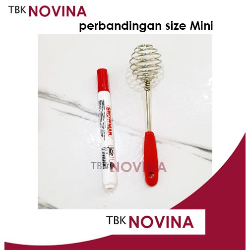 Whisk Kocokan Telur 4 Ukuran Spiral/ Kocokan Adonan / Mixer Tangan Pengocok Telur Adonan Kue Pancake - Image 6