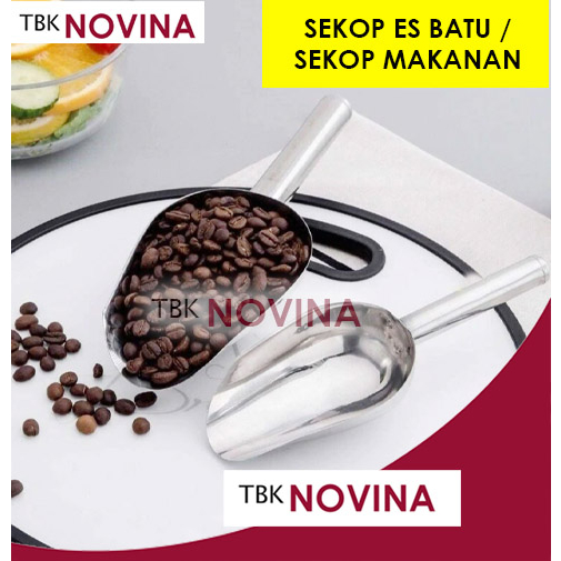 SEKOP STAINLESS / SEKOP ES BATU KOPI KACANG TEPUNG/ ICE SHOVEL STAINLESS STEEL / SEKOP - Image 2