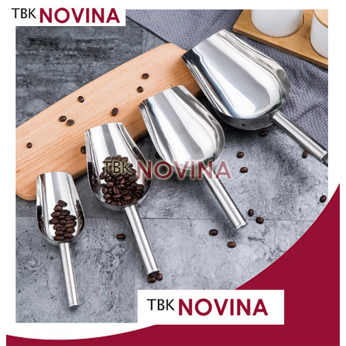 SEKOP STAINLESS / SEKOP ES BATU KOPI KACANG TEPUNG/ ICE SHOVEL STAINLESS STEEL / SEKOP - Image 4