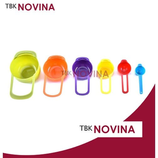 SENDOK TAKAR Set 6 in1 Warna - Measuring Spoon Cup Sendok Ukur Bumbu Tepung Air Gula Kopi - Image 2