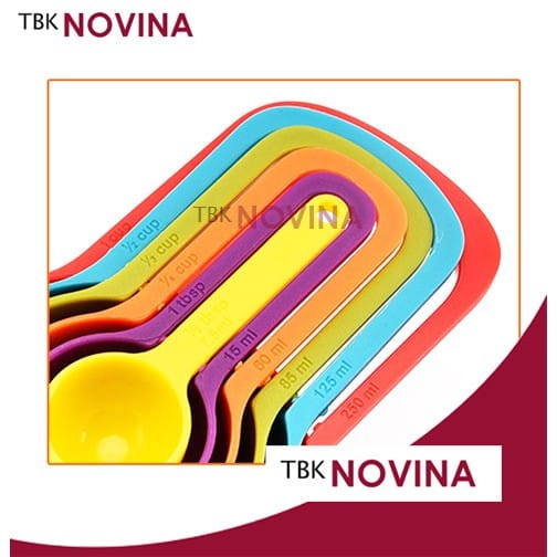 SENDOK TAKAR Set 6 in1 Warna - Measuring Spoon Cup Sendok Ukur Bumbu Tepung Air Gula Kopi - Image 3