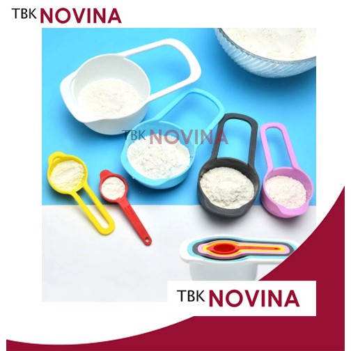 SENDOK TAKAR Set 6 in1 Warna - Measuring Spoon Cup Sendok Ukur Bumbu Tepung Air Gula Kopi - Image 5